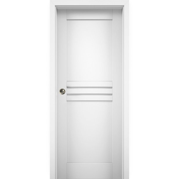 Vdomdoors French Interior Door, 42" x 84", Gray MELA7444PD-WS-18